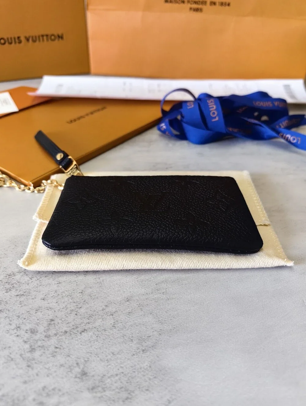 Louis Vuitton Black Monogram Key Pouch